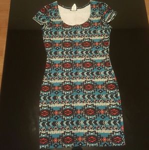 Aztec printed dress